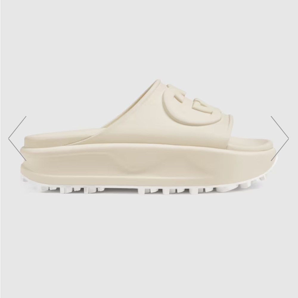 Gucci rubber platform slides